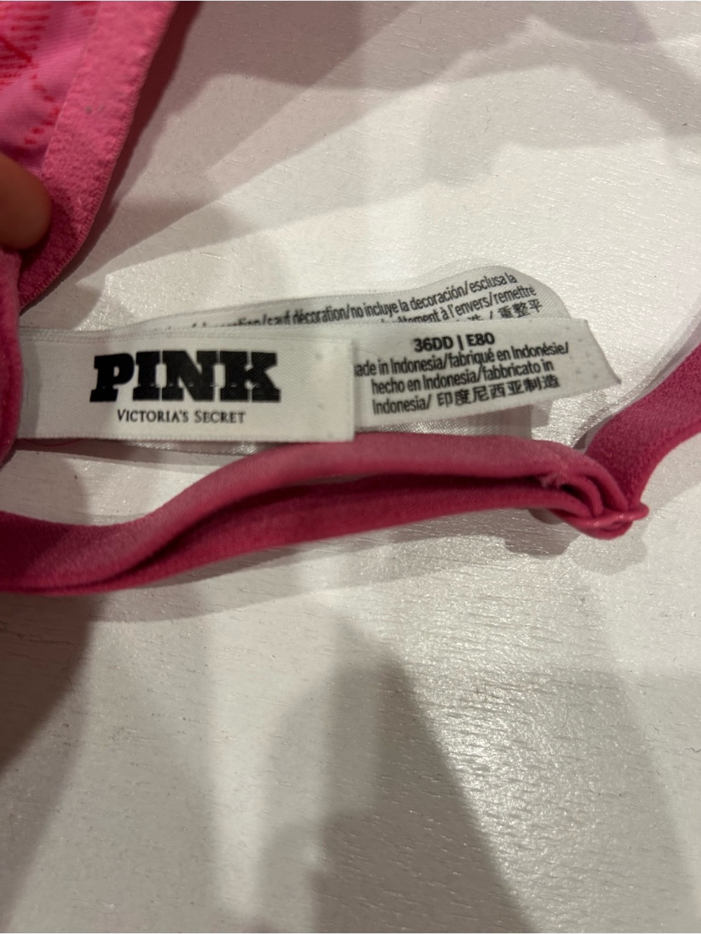PINK Victoria's Secret Pink & Red Plaid T-Shirt Bra - Picture 5 of 5